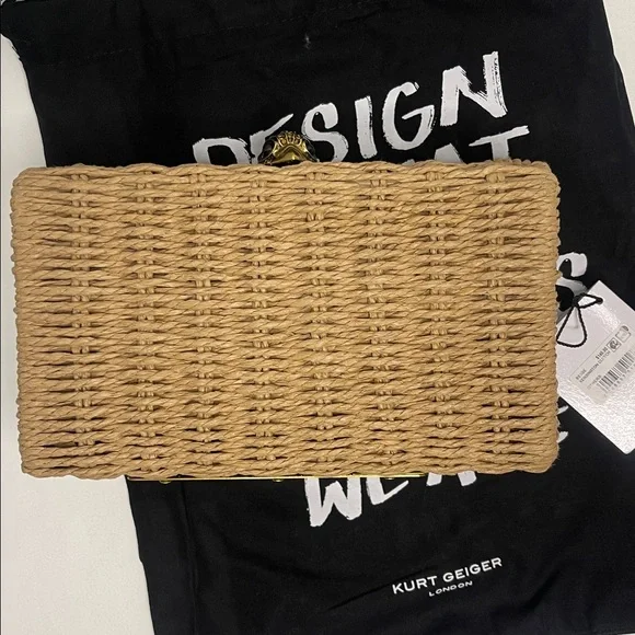 Kurt Geiger Kensington Clutch/Crossbody Woven Bag NWT - Picture 14 of 15